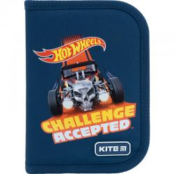 Пенал без наполнения Kite Hot Wheels HW22-621, 1 отделение, 1 отворот