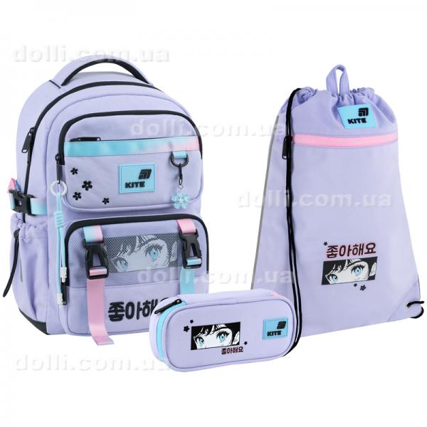 Школьный набор Kite Education Sakura SET_K26-1022M-1 (рюкзак, пенал, сумка)