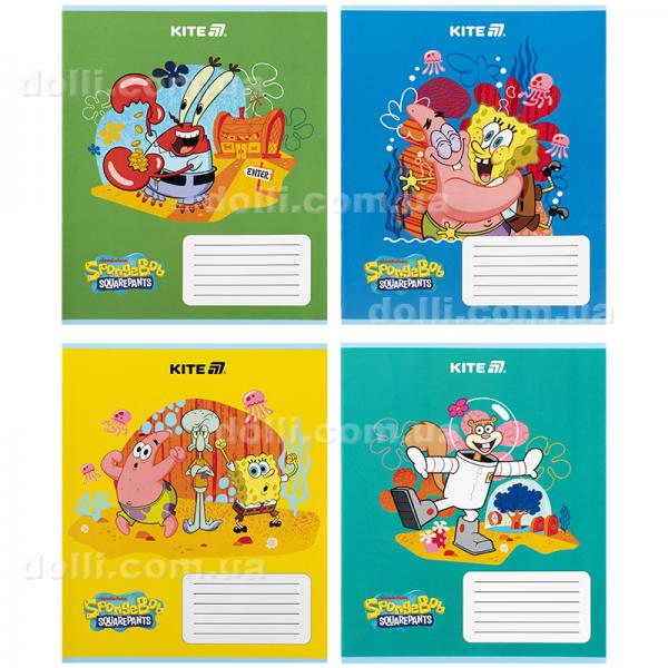Зошит шкільний Kite SpongeBob SquarePants SB25-235, 12 аркушів, коса лінія