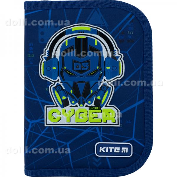 Пенал с наполнением Kite Cyber K22-622H-8, 1 отделение, 2 отворота