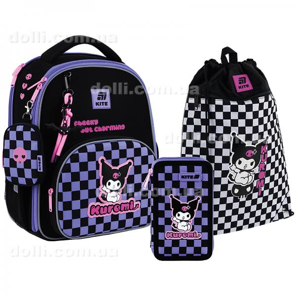 Школьный набор Kite Education Kuromi SET_HK25-556M (рюкзак, пенал, сумка)