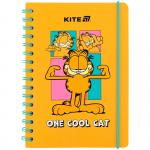 Блокнот на спіралі Kite Garfield GF25-190, A5, 80 аркушів, клітинка
