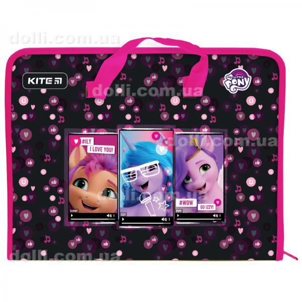 Папка-портфель на молнии Kite My Little Pony LP22-202, 1 отделение, A4