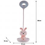 Настільна лампа LED з акумулятором Bunny Kite K24-492-1-2, рожевий