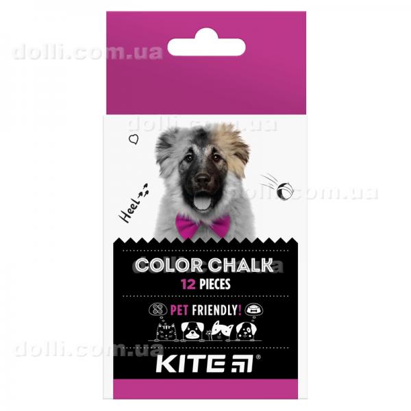 Крейда кольорова Kite Dogs K22-075, 12 шт