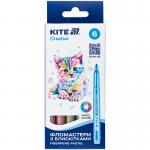 Фломастеры с блёстками Kite Creative K-1148, 6 цветов, пастель
