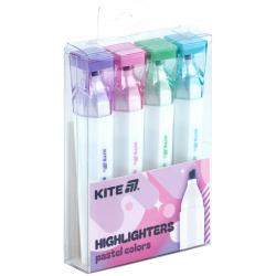 Маркер Highlighter Kite Creative Pastel Colors K24-1145-4, набор из 4-х цветов