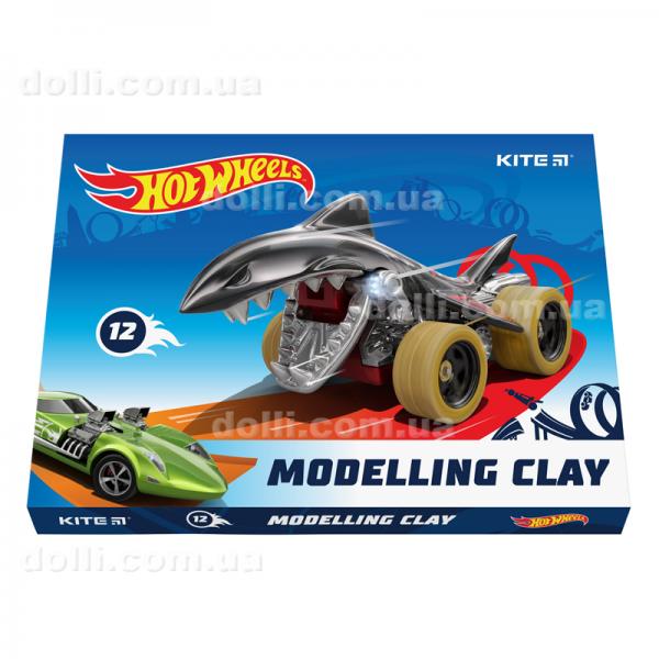 Пластилін восковий Kite Hot Wheels HW22-1086, 12 кольорів, 240 г