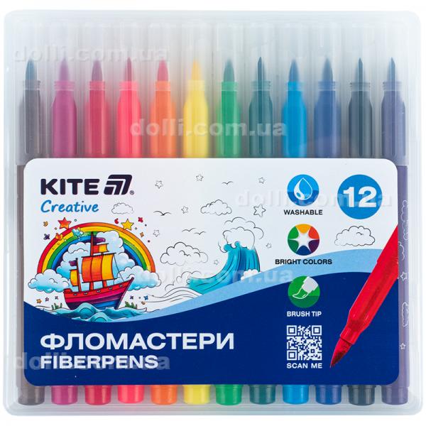 Фломастери-пензлики Kite Creative K-1150, 12 кольорів