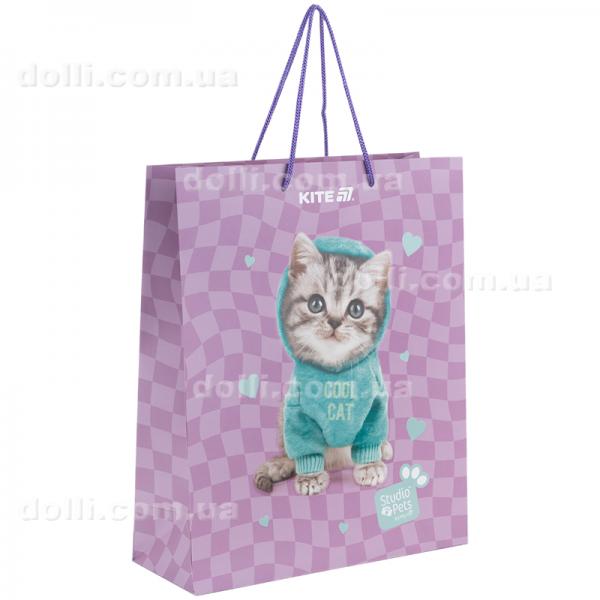 Пакет паперовий подарунковий Kite Studio Pets SP25-266, 26х32см