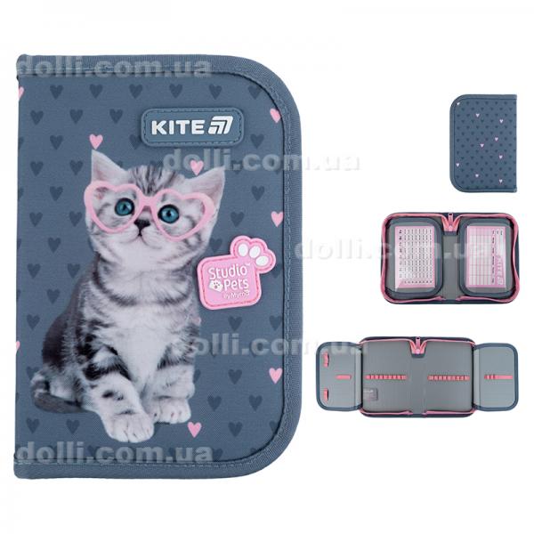 Пенал без наповнення Kite Studio Pets SP25-622-1, 1 відділення, 2 відворот