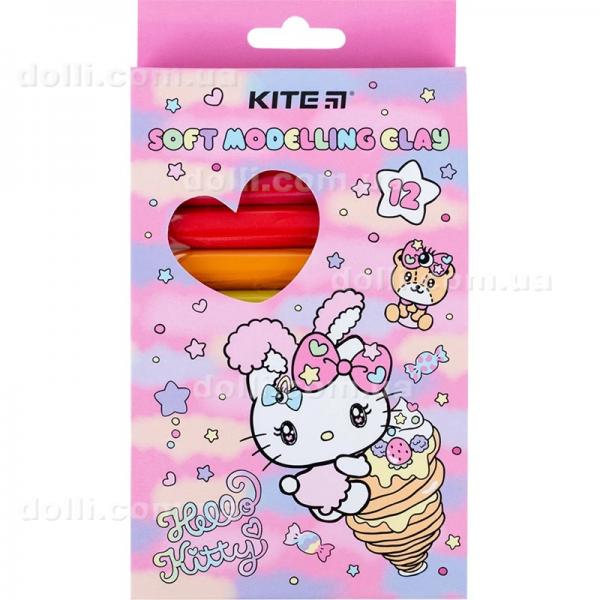 Пластилин восковой Kite Hello Kitty HK23-086, 12 цветов, 200 г