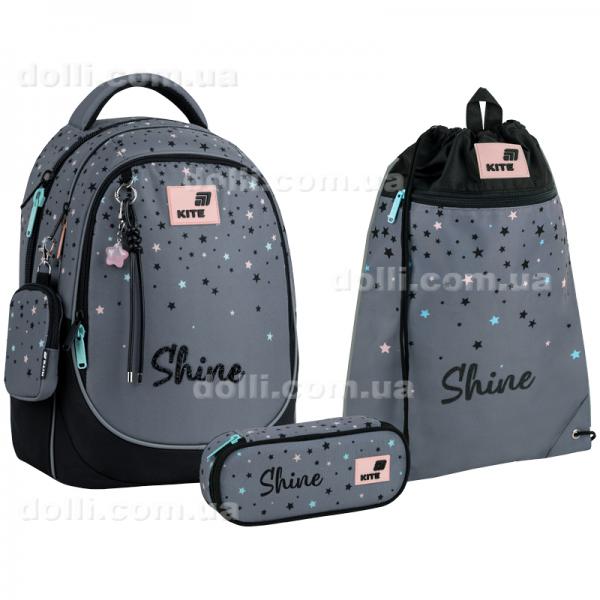 Шкільний набір Kite Education Shine SET_K26-700M-2 (рюкзак, пенал, сумка)