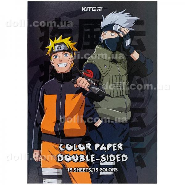 Папір кольоровий двосторонній Kite Naruto NR24-250, А4