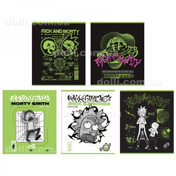Зошит шкільний Kite Rick and Morty RM24-259, 48 аркушів, клітинка