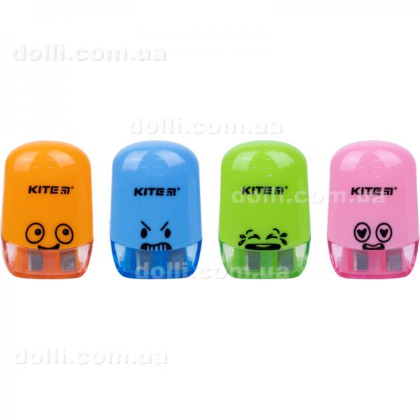 Точилка с контейнером Kite Emotions K21-367, ассорти