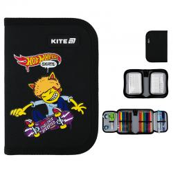 Пенал з наповненням Kite Hot Wheels Skate HW25-622H-2, 1 відділення, 2 відвороти