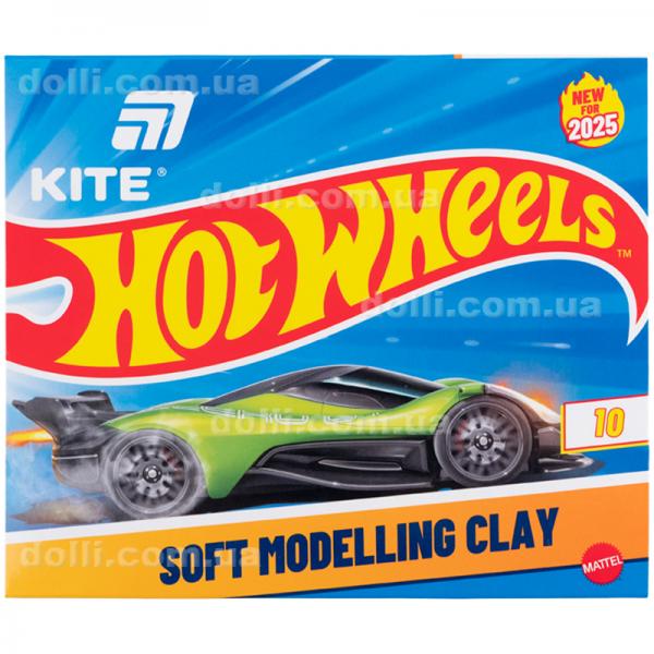 Пластилин восковой Kite Hot Wheels HW25-084, 10 цветов, 200 г