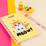 Блокнот на спіралі Kite Cute 1 K25-1911-1, А5, 80 аркушів, клітинка