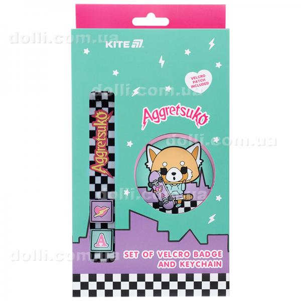 Набір бейдж на липучці та підвіска Kite Aggretsuko AR25-3010-1, 2 шт.
