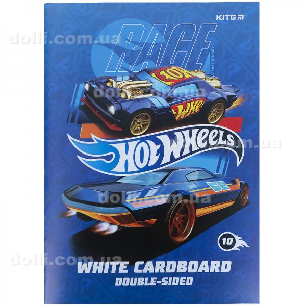 Картон білий Kite Hot Wheels HW21-254, А4, 10 аркушів, папка