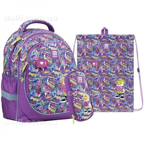 Шкільний рюкзак Kite Education Chilling Cat SET_K22-700M
