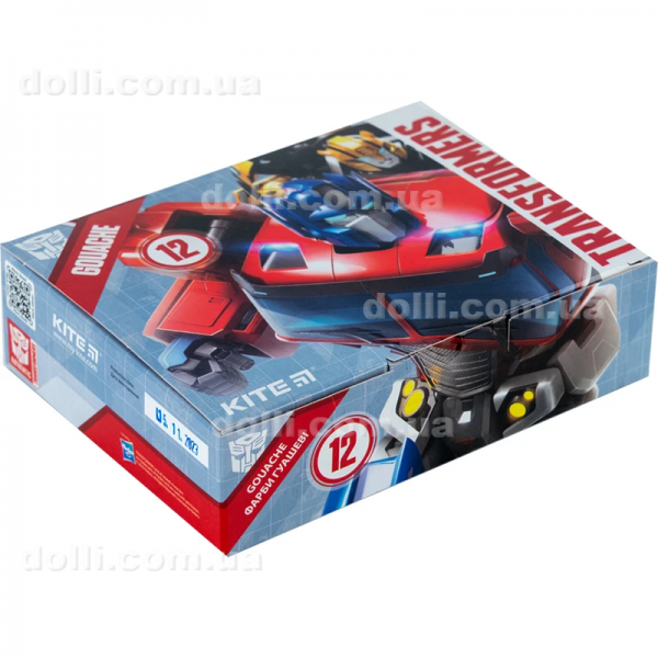 Гуашь Kite Transformers TF23-063, 12 цветов