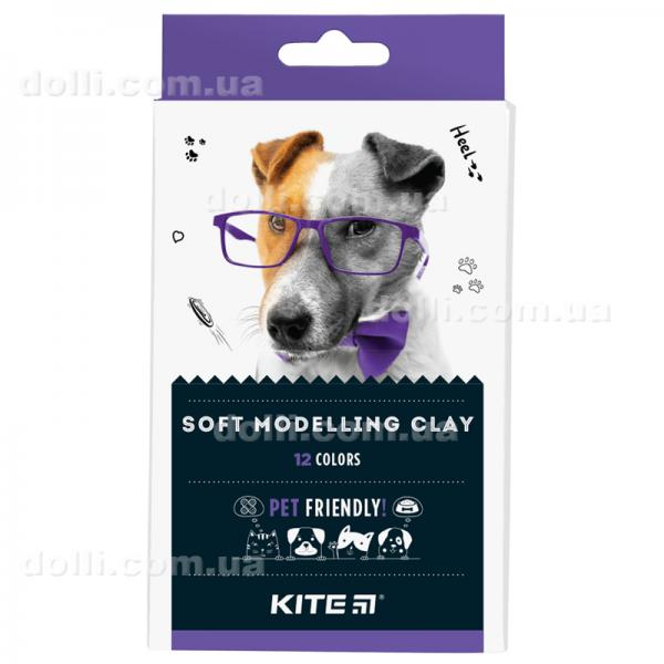 Пластилин восковой Kite Dogs K22-086, 12 цветов, 200 г
