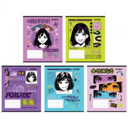 Тетрадь школьная Kite Anime K24-232-1, 12 листов, клетка
