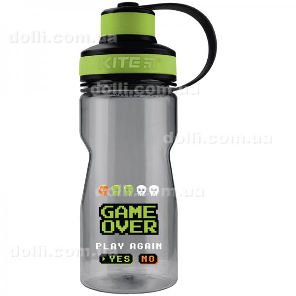 Бутылочка для воды Kite Game over K23-397-2, 500 мл, серая