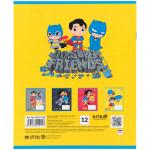 Тетрадь школьная Kite DC Comics DC25-235, 12 листов, косая линия