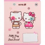 Тетрадь школьная Kite Hello Kitty HK25-232-2, 12 листов, клетка