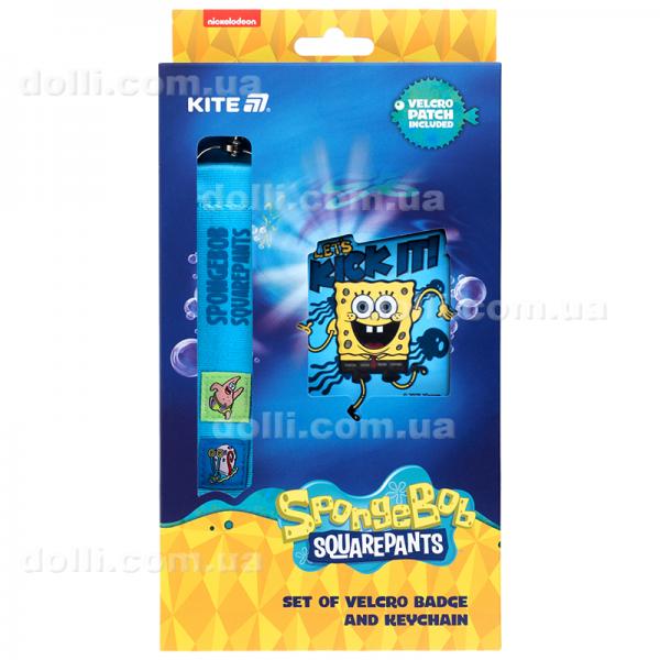 Набір бейдж на липучці та підвіска Kite SpongeBob SquarePants SB25-3010, 2 шт.
