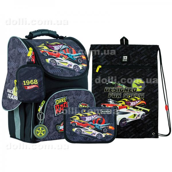 Шкільний набір Kite Hot Wheels SET_HW24-501S (рюкзак, пенал, сумка)