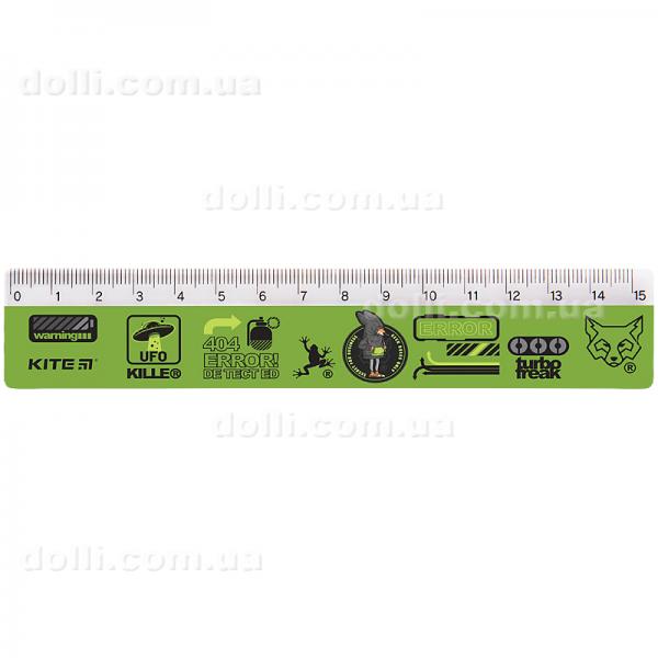 Линейка пластиковая Kite Fox Rules K24-090-4, 15 см