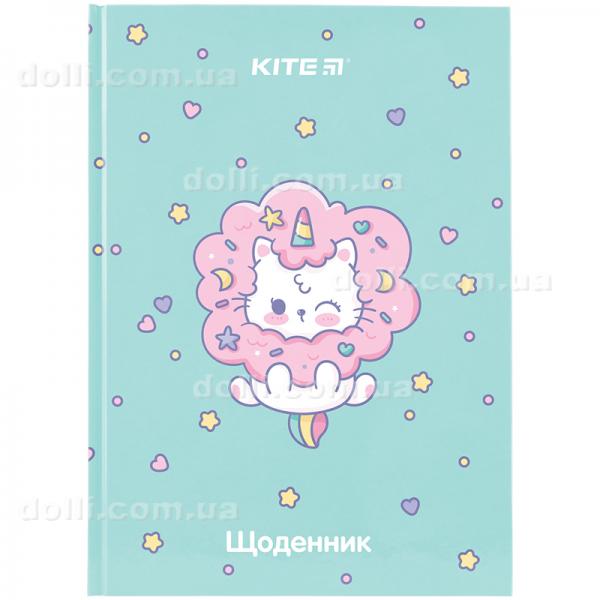 Дневник школьный Kite Rainbow Catcorn K24-262-6, твердая обложка