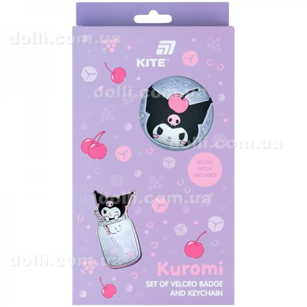 Набір бейдж на липучці та підвіска Kite Kuromi HK26-3010, 2 шт.