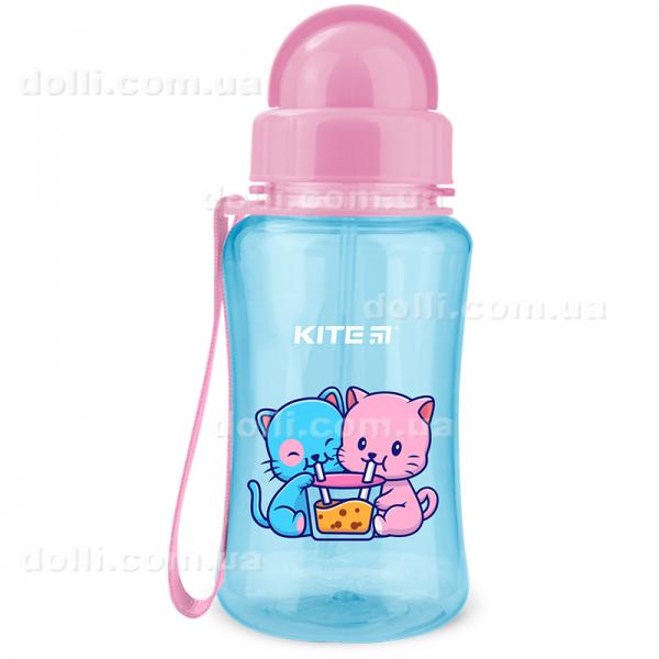 Бутылочка для воды Kite Cats K23-399-1, 350 мл, голубая