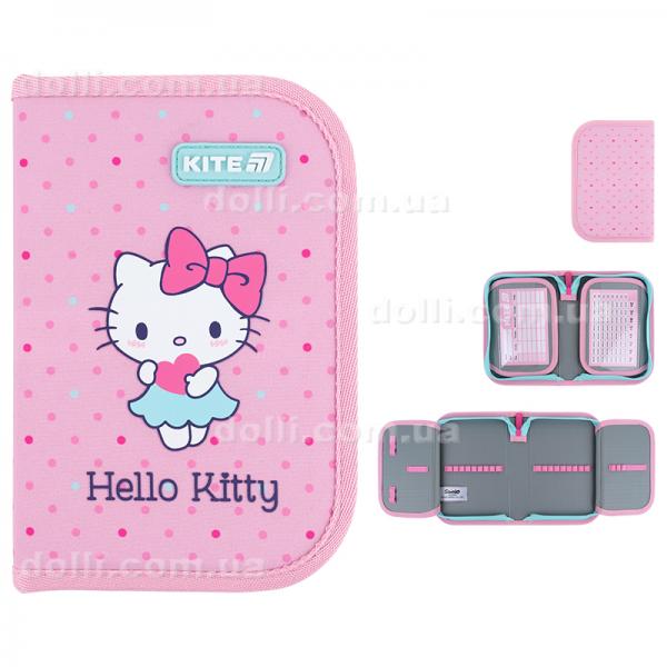 Пенал без наповнення Kite Hello Kitty HK26-622, 1 відділення, 2 відвороти
