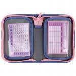 Пенал без наполнения Kite Purple Chequer K24-622-3, 1 отделение, 2 отворота