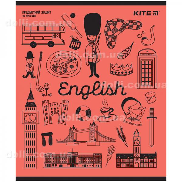 Предметная тетрадь Kite Sketch K24-240-18, 48 листов, в линию, английский язык