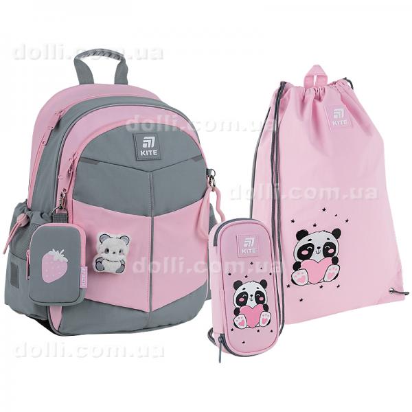 Школьный набор Kite Education Panda SET_K25-771S-1 (рюкзак, пенал, сумка)