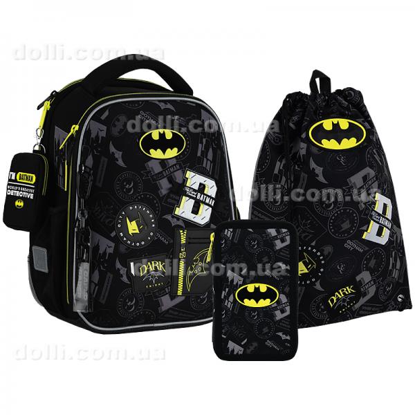 Шкільний набір Kite Education DC Batman SET_DC25-555S (рюкзак, пенал, сумка)