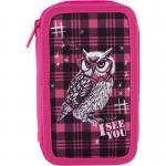 Пенал без наполнения школьный Kite Smart Owl K18-623-3