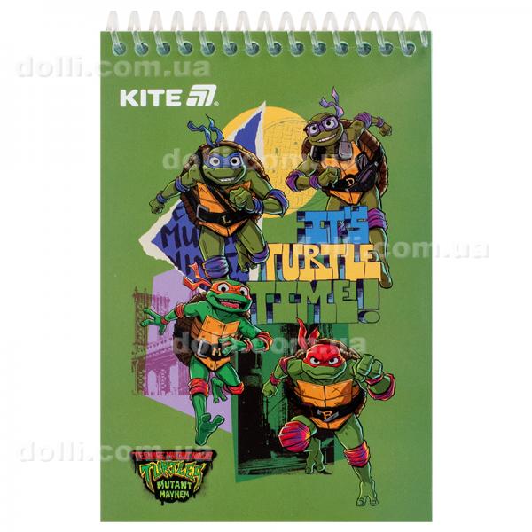 Блокнот на спіралі Kite Ninja Turtles NT25-196, А6, 48 аркушів, нелінований