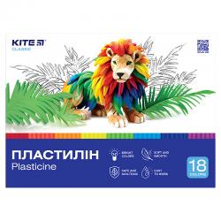 Пластилін восковий Kite Classic K-085, 18 кольорів, 360 г