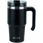 Термокружка з ручкою Kite K24-1207-1, 600 мл, чорна