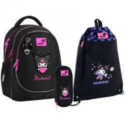 Школьный набор Kite Education Kuromi SET_HK26-700M (рюкзак, пенал, сумка)