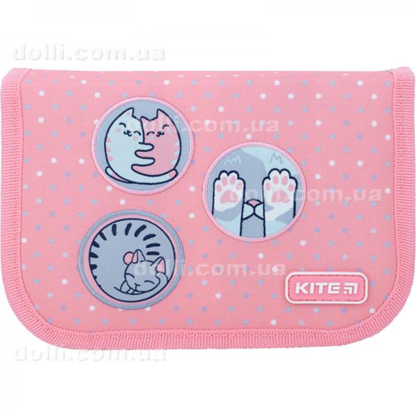 Пенал с наполнением Kite Hugs&Kittens К22-622H-9, 1 отделение, 2 отворота