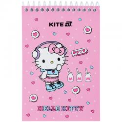 Блокнот на спирали Kite Hello Kitty HK25-196-1, А6, 48 листов, нелинованный